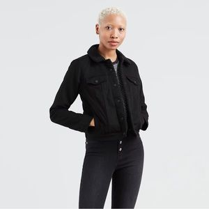 Levi’s black Sherpa Trucker jean jacket